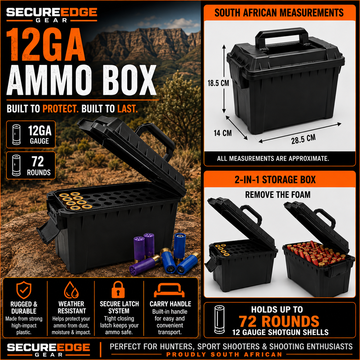 12 Gauge Shotgun Ammo Box
