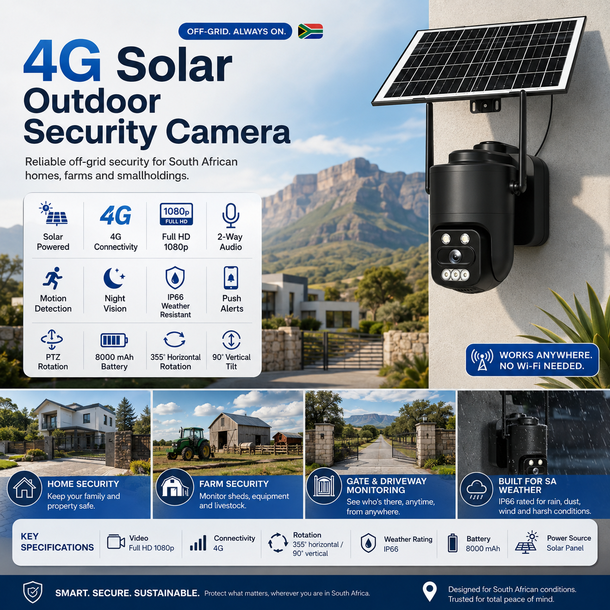 4G Solar Security Camera