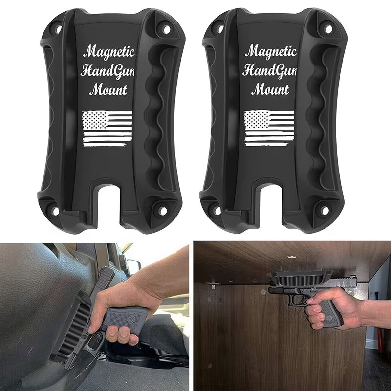Magnetic pistol mount.