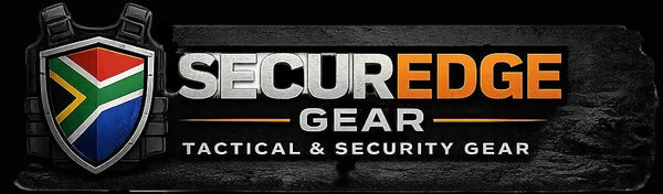 Securedge Gear logo with a shield emblem and text on a black background